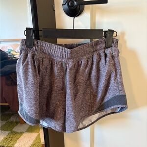 Lululemon Hotty Hot Heathered Gray Active Shorts - Branded